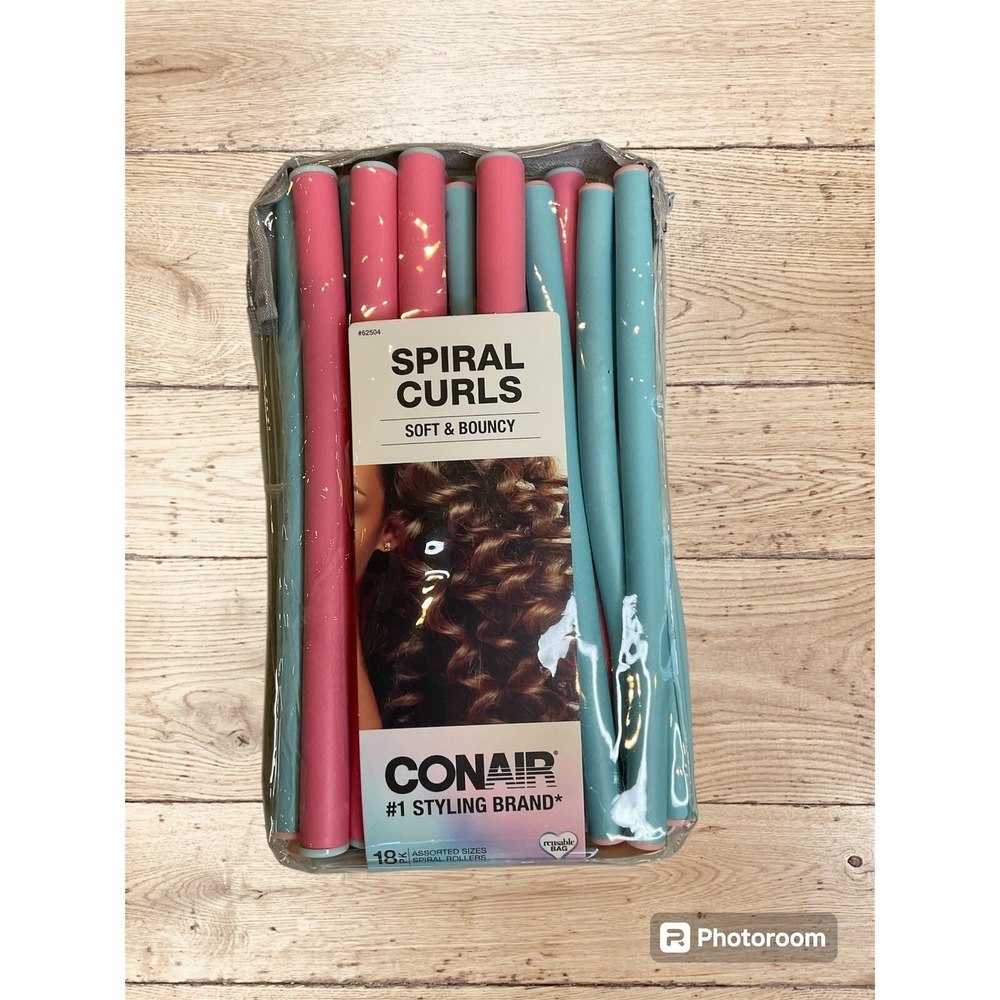 Conair Spiral Curls 18 Spiral Rollers Blue‎ Pink